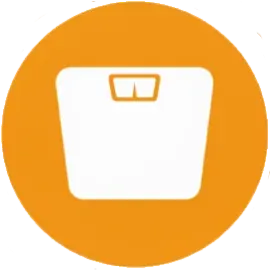 Scale icon representing excess weight as a joint risk factor